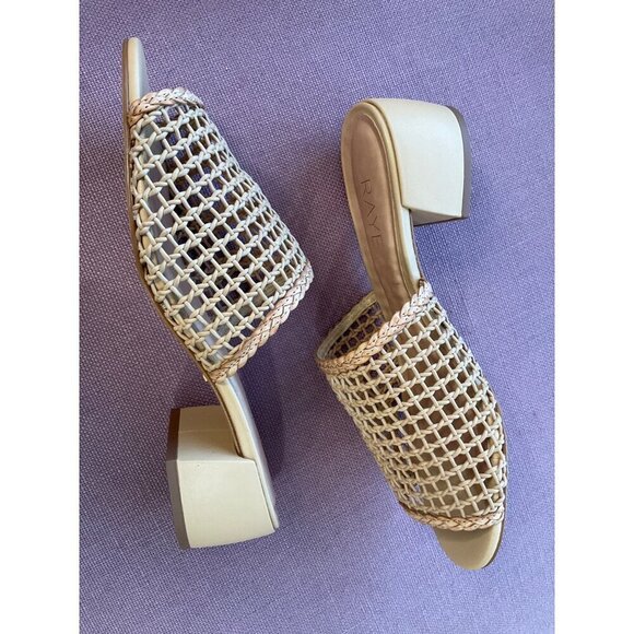 RAYE Lou Heels in Nude 7 With Box Womens Resort Low Sandals - Picture 6 of 13